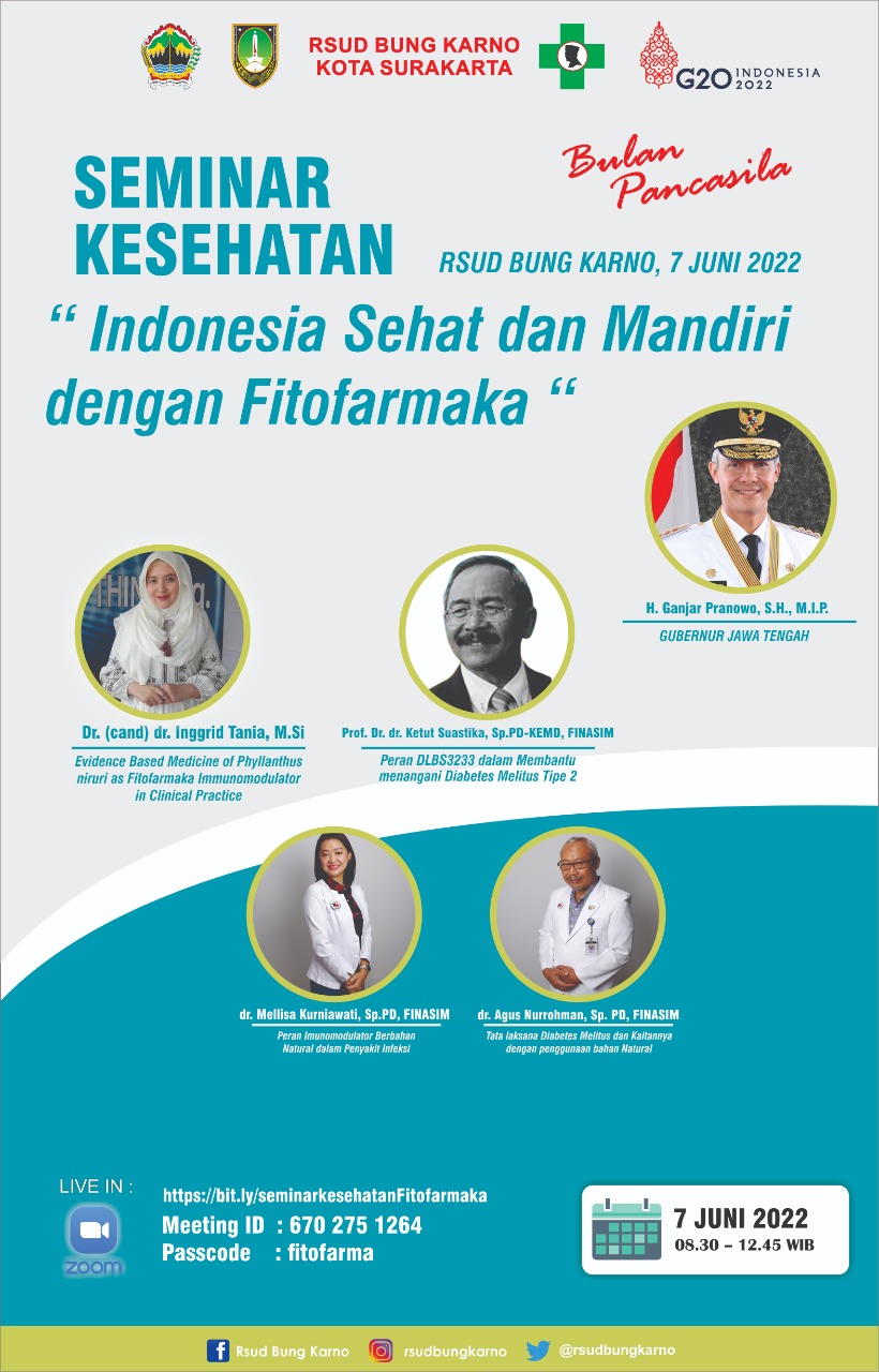 Seminar Kesehatan "Indonesia Sehat dan Mandiri dengan Fitofarmaka"